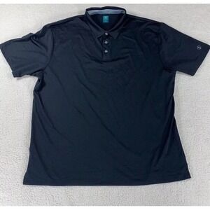 Pro Tour Golf Polo Men's Sz 2XL Black 1/4‎ Collared Button Down Shirt